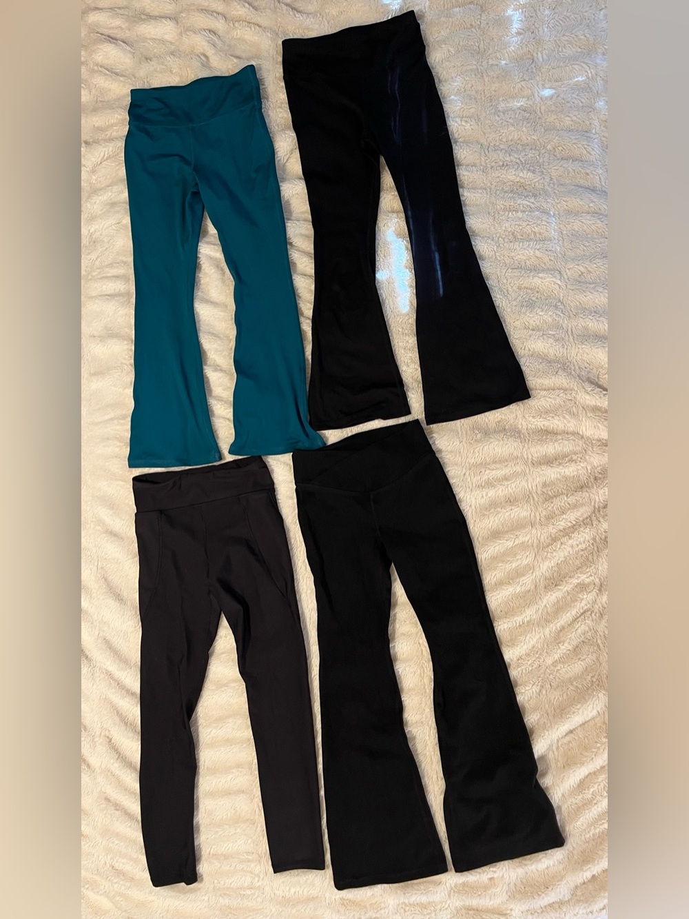 Xersion & Old Navy Active Leggings in Black & Teal Girls Size 8 & 7/8 - 4 Pack